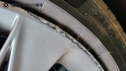 제네시스 G90 20인치휠 반광 스크래치 대구 휠복원 / 대전 유성구 복용동