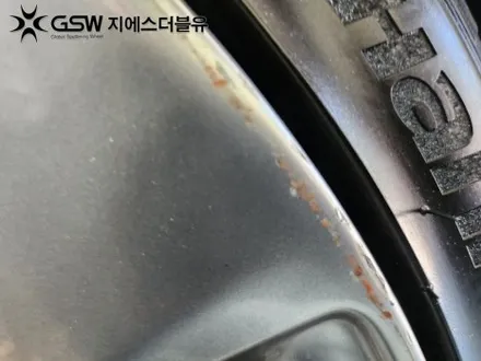 대전 아슬란 20인치휠 긁힘으로 인한 화이트 크롬 휠도색 작업 후기 / 대전 유성구 복용동