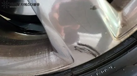 자동차휠도색 아우디 A6 18인치 화이트 크롬 작업 후기 / 대전 유성구 복용동