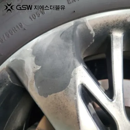 대구 휠도색 제네시스 GV70 19인치휠 블랙유광 작업 후기 / 대전 유성구 복용동