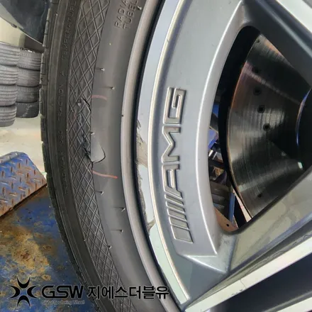 벤츠 GLS 400D 22인치휠 컷팅휠 강남 휠복원 / 대전 유성구 복용동