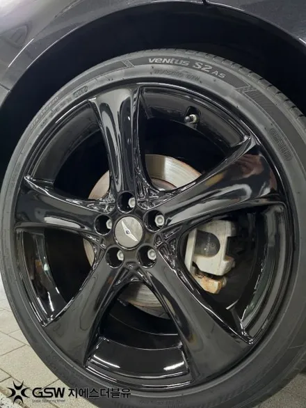 용인 제네시스 G80 20인치 블랙유광 휠도색 후기 스크래치 복원 후 다시 새것처럼! / 대전 유성구 복용동