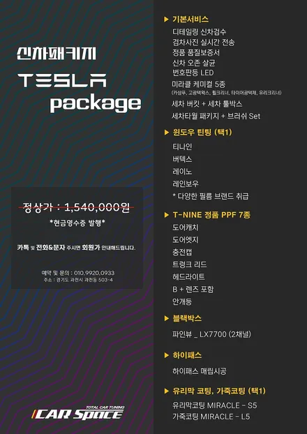 카스페이스 과천 테슬라 신차패키지, 모델Y 광각미러 교체까지-! / 과천시 과천동