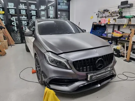 구리 남양주 벤츠 A45 AMG 부분랩핑 시공 작업 / 대리기사분의 실수로 인한 ..재작업시공! / 경기 포천