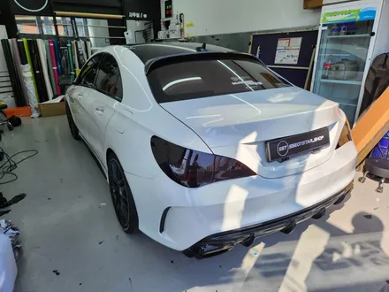 구리 남양주 벤츠 CLA45 AMG 블랙 퍼플 전체랩핑 / 헤드램프 컬러 PPF 시공까지 한층더 AMG 다운 변신! / 남양주