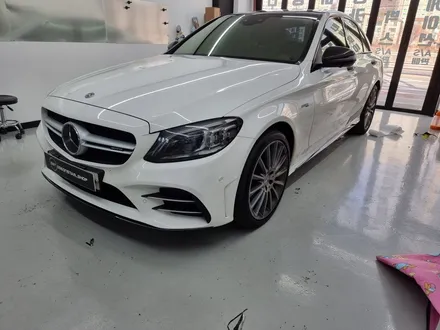 구리 남양주 벤츠 C43AMG 카본 포인트 부분랩핑 작업! / 경기 포천