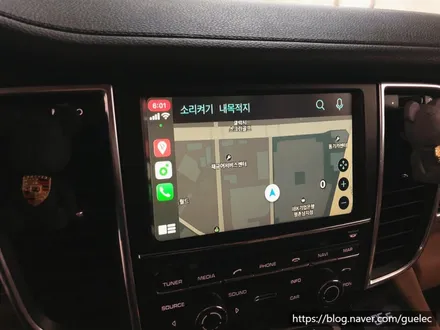 강남, 분당 포르쉐 파나메라 카플레이 안드로이드오토 시공 장착