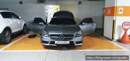 벤츠 SLK SLC 카플레이 안드로이드오토 아이폰 갤럭시 연결 K-play 와 후방카메라 장착 시공
