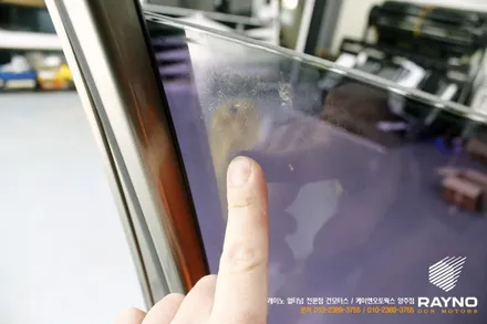 올뉴모닝 썬팅 글라스틴트 펜더 전체 재시공 / 변색 필름 손상 / 양주시 회정동