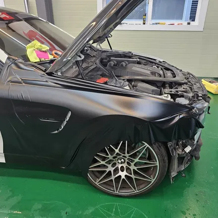 양주랩핑 BMW f바디 M4차량 전체 블랙무광ppf 시공작업                경기북부랩핑 / 양주시 덕계동