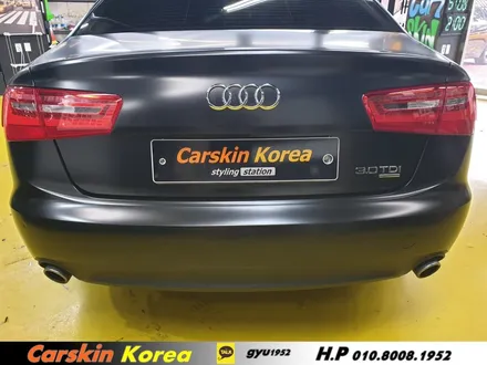 내 차가 질렸다? 변화를 주고 싶다? 랩핑으로 새 차를 받는 느낌! 아우디 A6 사틴 블랙 (에이버리 슈프림) 전체랩핑 / 군포 부곡동