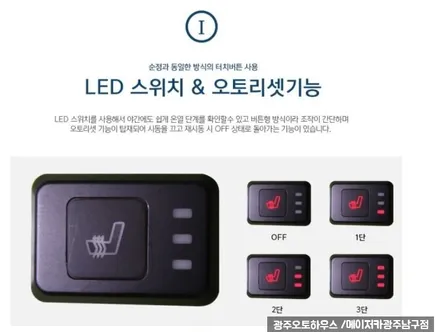 광주열선시트 디지털3단열선 순정형 오토하우스