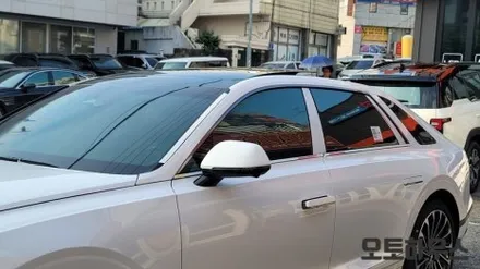 광주썬팅맛집 그랜저GN7 레인보우 썬팅 레인보우 VS200 측후면,전면 썬팅+PPF 시공