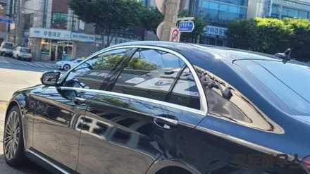 벤츠 S560 브이쿨K 썬팅 재작업/광주열차단썬팅