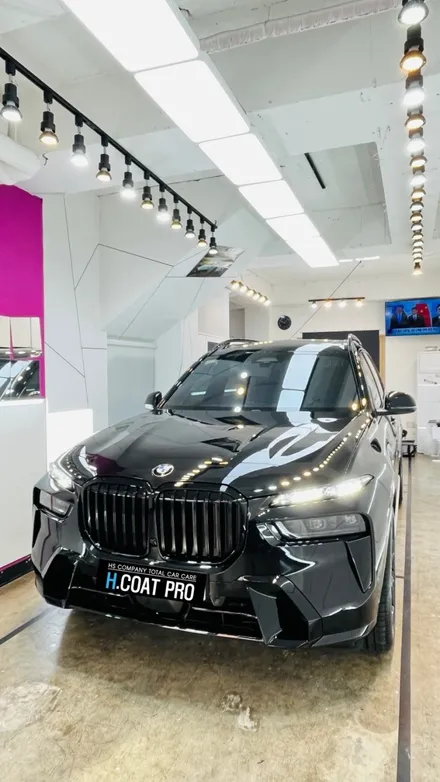 별내 광택 유리막 코팅 전문점 에이치코트프로 BMW X7 블랙 │ HS-P3 유리막코팅 시공기 / 남양주 구리 하남