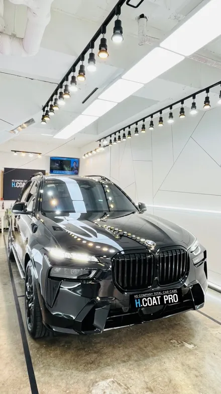 별내 광택 유리막 코팅 전문점 에이치코트프로 BMW X7 블랙 │ HS-P3 유리막코팅 시공기 / 남양주 구리 하남