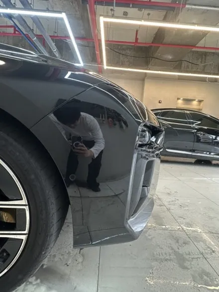 성남 분당 판교 BMW 740i 범퍼 긁힘 외제차 판금도색 외형복원으로 완벽 복원 / 성남 중원