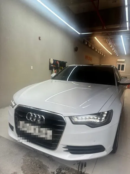 외제차 수입차 아우디 A6 뒷휀다 뒷범퍼 판금도색 외부수리 유리막코팅까지 작업가능한 업체 / 성남 중원