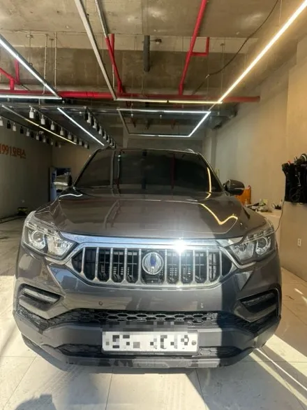 렉스턴 스포츠 칸 후진 사고 수리 후기 뒷휀다 판금도색 · 테일램프 교환 · 범퍼 교환 작업 진행 / 성남 중원