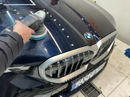 BMW 520i 본넷 석회자국 제거 후기 아파트 지하주차장 누수 피해, 배상보험으로 광택·유리막코팅 복원까지 / 성남 중원