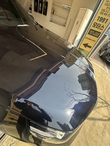 BMW 520i 본넷 석회자국 제거 후기 아파트 지하주차장 누수 피해, 배상보험으로 광택·유리막코팅 복원까지 / 성남 중원