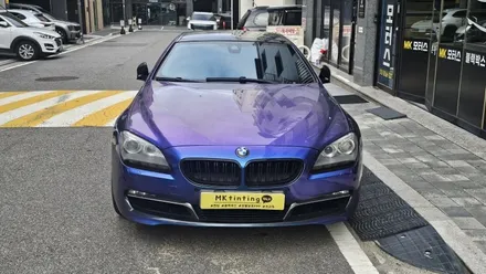 하남썬팅, 랩핑차량 BMW 640 틴팅 재시공 글라스틴트 레이니블루 / 경기 하남