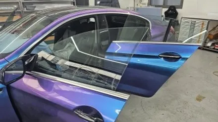 하남썬팅, 랩핑차량 BMW 640 틴팅 재시공 글라스틴트 레이니블루 / 경기 하남