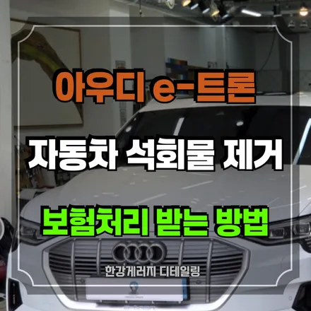 하남 강동 석회물 제거 잘하는 곳 / 보험처리 방법 - 아우디 이트론 / 경기 하남