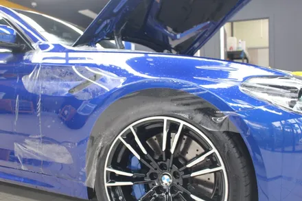 돌빵,스크래치,문콕 예방엔 역시 ppf필름만한게 없지!! BMW M5 자동차 보호필름 PPF 스톤칩패키지 시공 / 청주 미평동