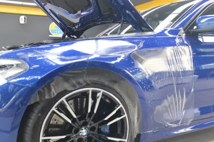 돌빵,스크래치,문콕 예방엔 역시 ppf필름만한게 없지!! BMW M5 자동차 보호필름 PPF 스톤칩패키지 시공 / 청주 미평동