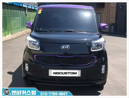 ★ KIA RAY 유광 퍼플 컬러 루프스킨 및 포인트 랩핑★ / 청주 미평동