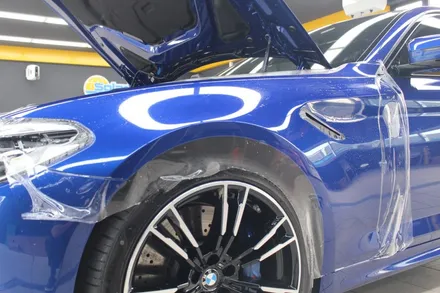 돌빵,스크래치,문콕 예방엔 역시 ppf필름만한게 없지!! BMW M5 자동차 보호필름 PPF 스톤칩패키지 시공 / 청주 미평동