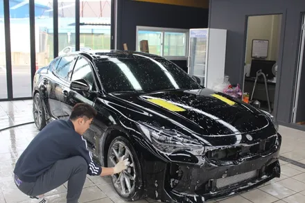 청주 전체랩핑 전문점 스팅어 퍼팩트블루로 분위지 전환 / 청주 미평동