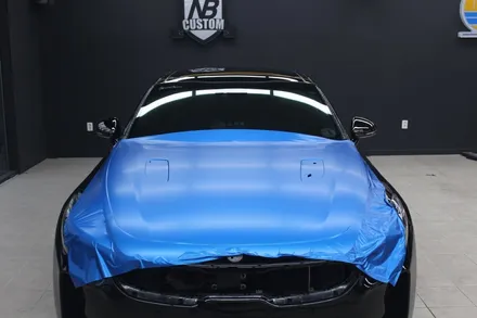 청주 전체랩핑 전문점 스팅어 퍼팩트블루로 분위지 전환 / 청주 미평동
