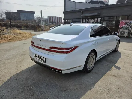 원주랩핑 | 제네시스 G90 고광택 화이트 전체랩핑 — 덕스게러지 / 원주시 행구동