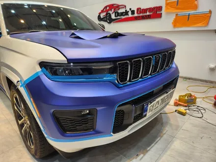 [원주랩핑/덕스게러지] Jeep 그랜드체로키 3M2080 매트 슬레이트 블루 전체랩핑 / 원주 행구로