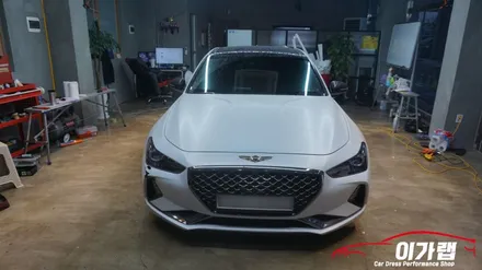 제네시스 G70  3M1080 사틴 플립 고스트펄 앞범퍼 재시공 깔끔하게 김포이가랩에서!!!!!!! / 경기 김포 통진