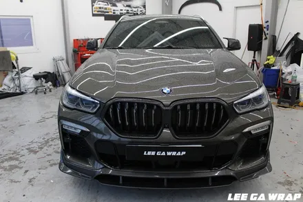 BMW X6 M50i 전체랩핑 사틴실버 헤드라이트톤다운 까지 !! / 경기 김포 통진
