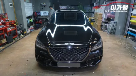 제네시스 G80 제네시스 스포츠 전체랩핑 3M2080 엠버블랙 김포 이가랩 에서[김포랩핑][실내랩핑][포인트랩핑][PPF][라이트필름][김포맛집] / 경기 김포 통진