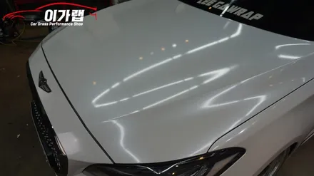 제네시스 G80 스포츠 전체랩핑 에이버리 화이트 다이아몬드펄 / 김포, 파주, 인천