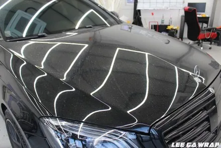 벤츠 S63AMG 전체랩핑 블랙에서 세라믹화이트 무광랩핑! / 김포, 파주, 인천