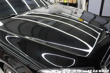 벤츠 S500 마이바흐 전체랩핑 ! 고광택블랙으로 한층더 세련된느낌 / 김포, 파주, 인천