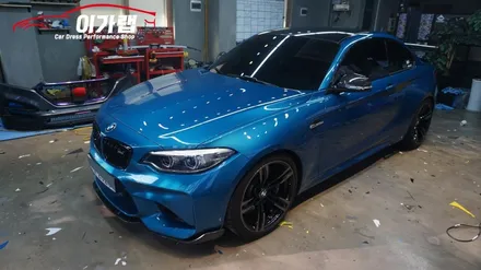 BMW M2 라이트 톤다운!!! 라이트필름 작업기 ! 김포 이가랩 에서[김포랩핑][김포라이트필름][라이트톤다운][전체래핑][PPF] / 경기 김포 통진