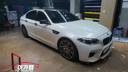 BMW 528i 앞범퍼휀다 M5로 변경후 랩핑 재시공! 김포 이가랩 에서[김포랩핑][인천랩핑][파주랩핑][사고랩핑][랩핑재시공] / 경기 김포 통진