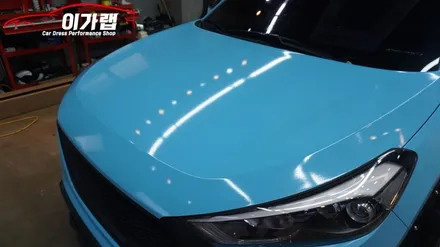 올뉴투싼 전체랩핑! 스카이블루색에서 3m2080갤럭시블랙으로 ! 블랙갱 / 김포, 파주, 인천