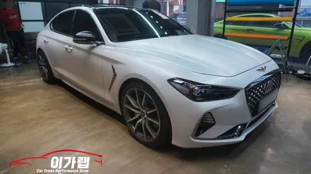 제네시스 G70  3M1080 사틴 플립 고스트펄 앞범퍼 재시공 깔끔하게 김포이가랩에서!!!!!!! / 경기 김포 통진