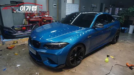 BMW M2 라이트 톤다운!!! 라이트필름 작업기 ! 김포 이가랩 에서[김포랩핑][김포라이트필름][라이트톤다운][전체래핑][PPF] / 경기 김포 통진