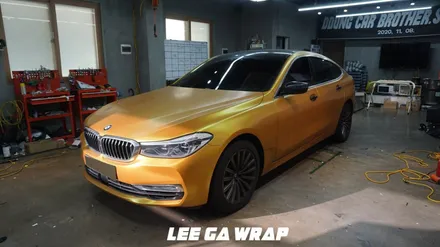 BMW 6GT 앞범퍼 운전석 휀다 에이버리 에너제틱옐로우 재시공! / 김포, 파주, 인천