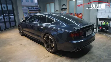아우디 S7 스포일러 카본에서~ 3M1080미드나이트블루! 김포 이가랩 에서 [김포랩핑][스포일러랩핑][인천랩핑][일산랩핑][PPF][랩핑전문점] / 경기 김포 통진