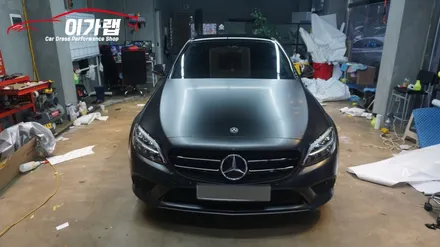 벤츠 C200D 전체랩핑 ! 3M2080 사틴블랙으로 탈바꿈!!![김포랩핑][전체랩핑][인천랩핑][사틴블랙][3M2080][랩핑맛집] / 경기 김포 통진
